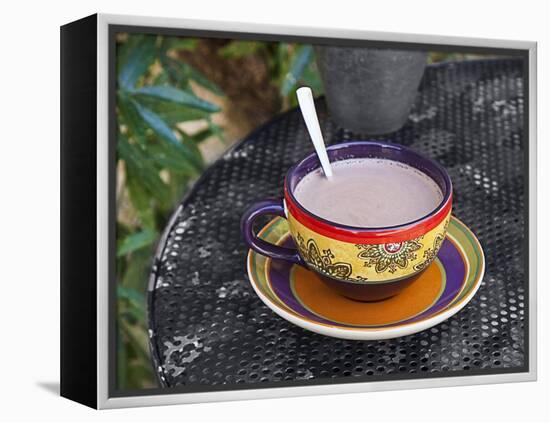 Cocoa in Coloured Cup-Andrea Haase-Framed Premier Image Canvas