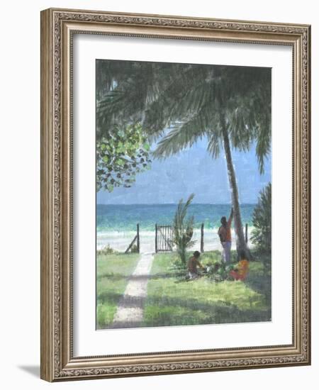 Coconut Man Calls, Sri Lanka, 2015-Lincoln Seligman-Framed Giclee Print