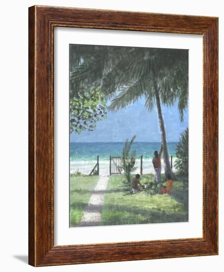 Coconut Man Calls, Sri Lanka, 2015-Lincoln Seligman-Framed Giclee Print