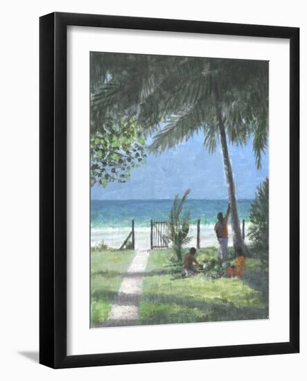 Coconut Man Calls, Sri Lanka, 2015-Lincoln Seligman-Framed Giclee Print