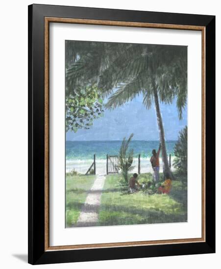 Coconut Man Calls, Sri Lanka, 2015-Lincoln Seligman-Framed Giclee Print