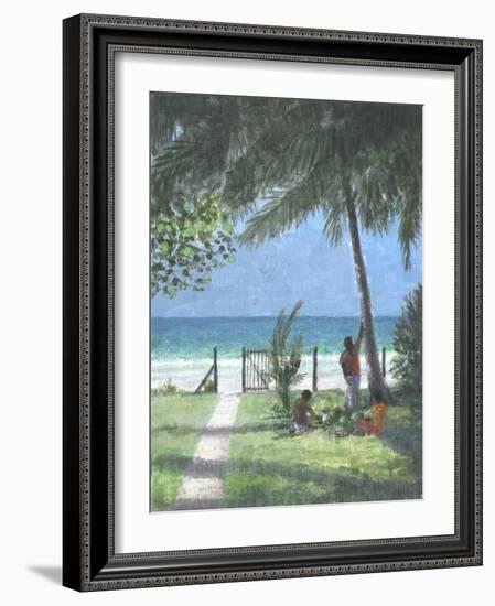 Coconut Man Calls, Sri Lanka, 2015-Lincoln Seligman-Framed Giclee Print