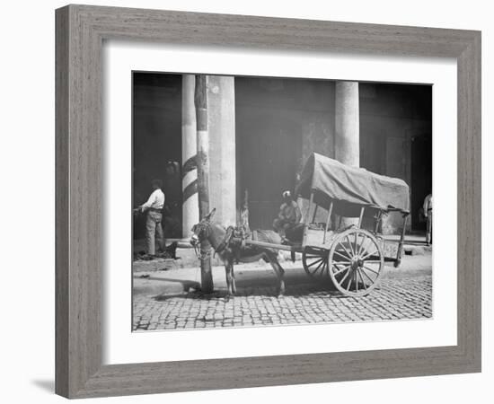 Coconut Merchants Wagon, Havana, Cuba-null-Framed Photo