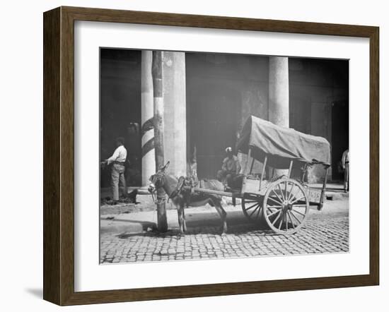 Coconut Merchants Wagon, Havana, Cuba-null-Framed Photo