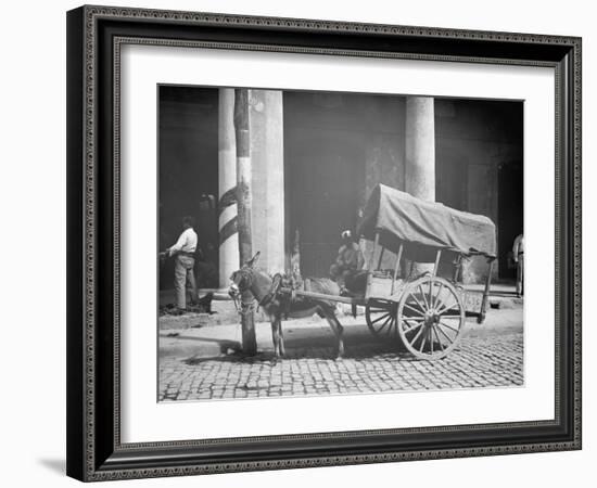 Coconut Merchants Wagon, Havana, Cuba-null-Framed Photo