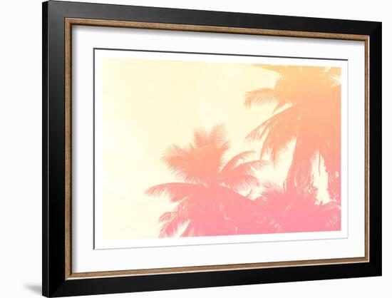 Coconut Palm Trees-Summer Photography-Framed Art Print