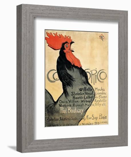 Cocorico, 1899-Theophile-Alexandre Steinlen-Framed Art Print