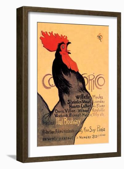Cocorico, c.1899-Théophile Alexandre Steinlen-Framed Premium Giclee Print