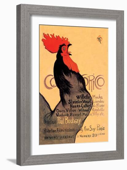 Cocorico, c.1899-Théophile Alexandre Steinlen-Framed Art Print