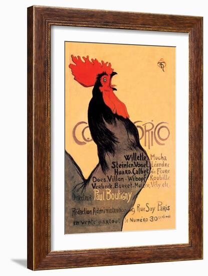 Cocorico, c.1899-Théophile Alexandre Steinlen-Framed Art Print