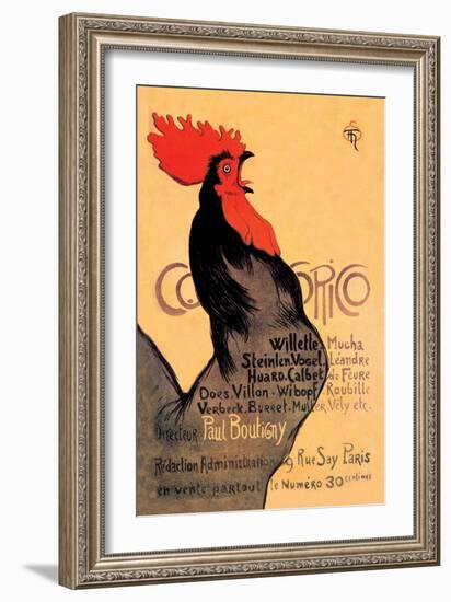 Cocorico, c.1899-Théophile Alexandre Steinlen-Framed Art Print