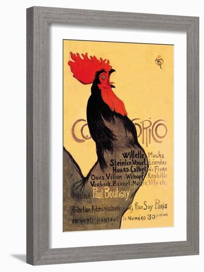 Cocorico, c.1899-Théophile Alexandre Steinlen-Framed Art Print