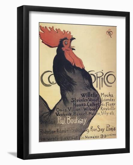 Cocorico, Poster, 1899-Theophile Alexandre Steinlen-Framed Giclee Print