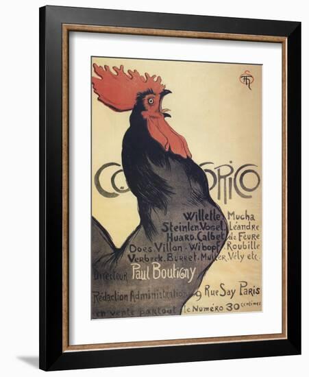 Cocorico, Poster, 1899-Theophile Alexandre Steinlen-Framed Giclee Print