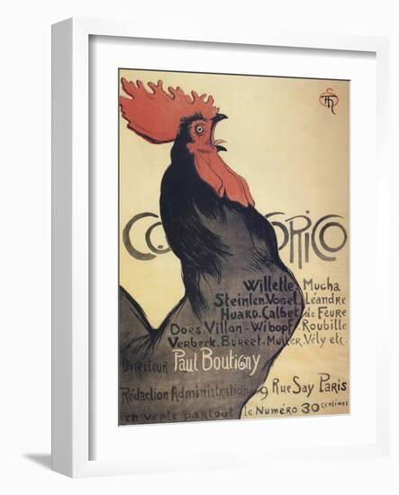 Cocorico, Poster, 1899-Theophile Alexandre Steinlen-Framed Giclee Print