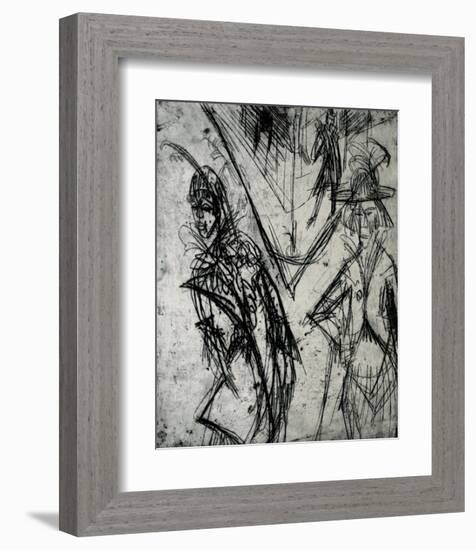 Cocottes at Night-Ernst Ludwig Kirchner-Framed Art Print