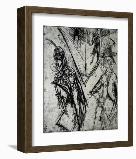 Cocottes at Night-Ernst Ludwig Kirchner-Framed Art Print