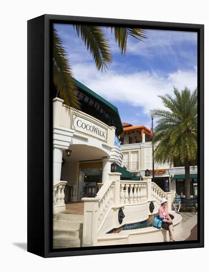 Cocowalk Shopping Mall in Coconut Grove, Miami, Florida, United States of America, North America-Richard Cummins-Framed Premier Image Canvas