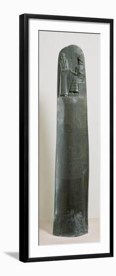 Code of Hammurabi: the God Shamash Dictating His Laws to Hammurabi, King of Babylon-null-Framed Giclee Print