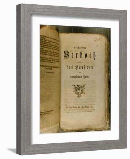 Code of Procedure from 1776-German School-Framed Giclee Print