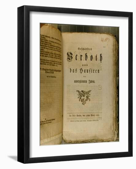 Code of Procedure from 1776-German School-Framed Giclee Print