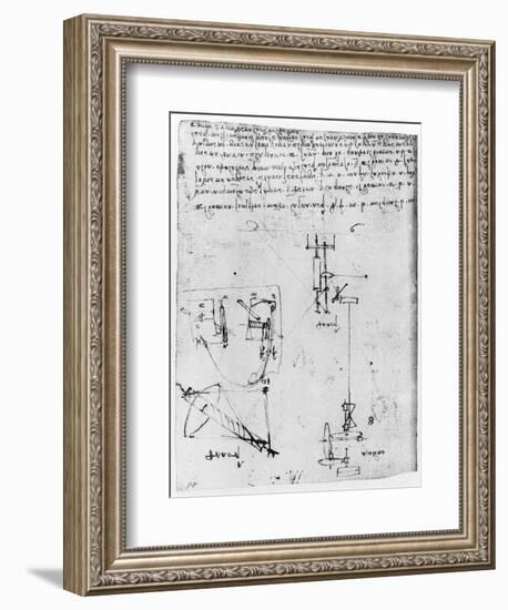 Codex Forster III, 1480S-1494-Leonardo da Vinci-Framed Giclee Print