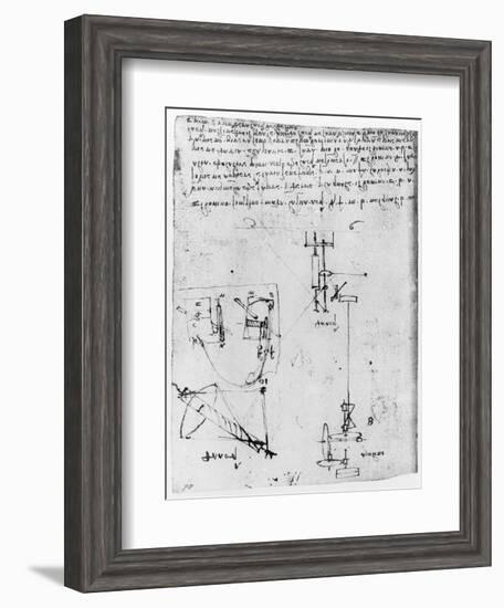 Codex Forster III, 1480S-1494-Leonardo da Vinci-Framed Giclee Print