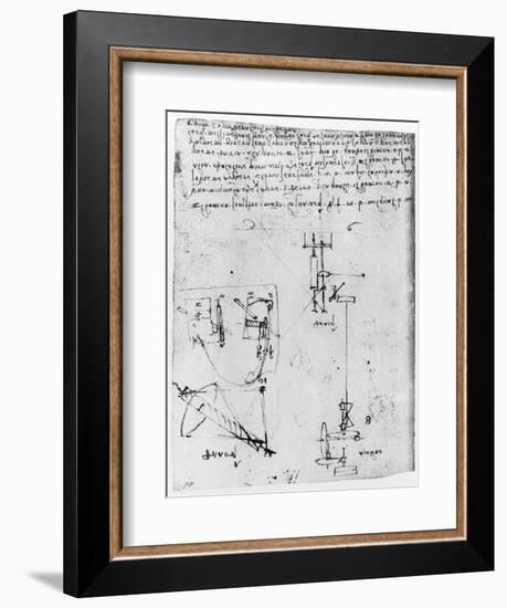 Codex Forster III, 1480S-1494-Leonardo da Vinci-Framed Giclee Print