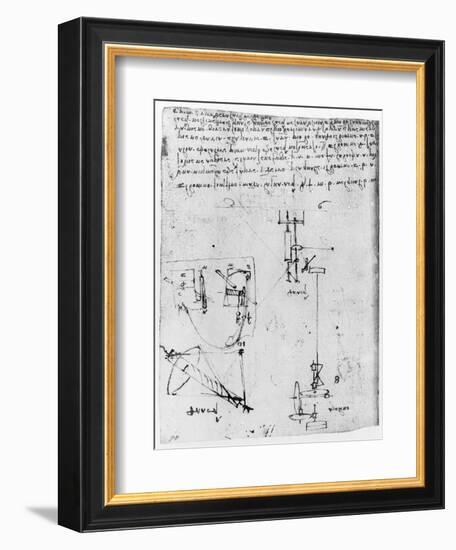 Codex Forster III, 1480S-1494-Leonardo da Vinci-Framed Giclee Print