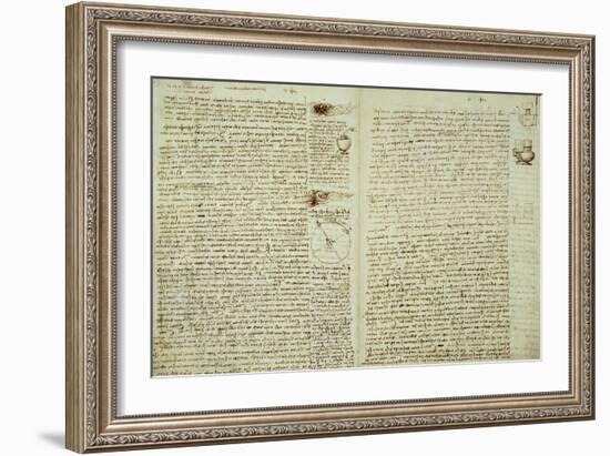 Codex Hammer Pages 124-127-Leonardo da Vinci-Framed Giclee Print