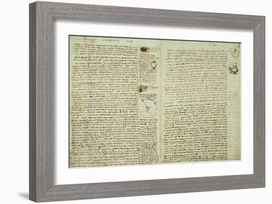 Codex Hammer Pages 124-127-Leonardo da Vinci-Framed Giclee Print