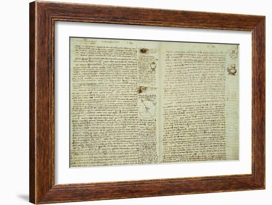 Codex Hammer Pages 124-127-Leonardo da Vinci-Framed Giclee Print