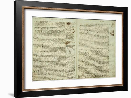 Codex Hammer Pages 124-127-Leonardo da Vinci-Framed Giclee Print