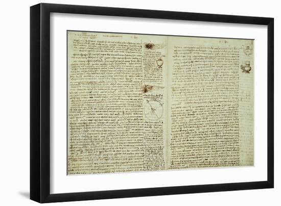 Codex Hammer Pages 124-127-Leonardo da Vinci-Framed Giclee Print