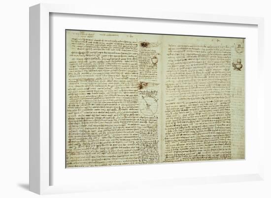 Codex Hammer Pages 124-127-Leonardo da Vinci-Framed Giclee Print