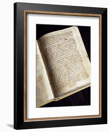 Codex in the Library of the Monastery of St Scholastica, Subiaco, Italy-null-Framed Giclee Print