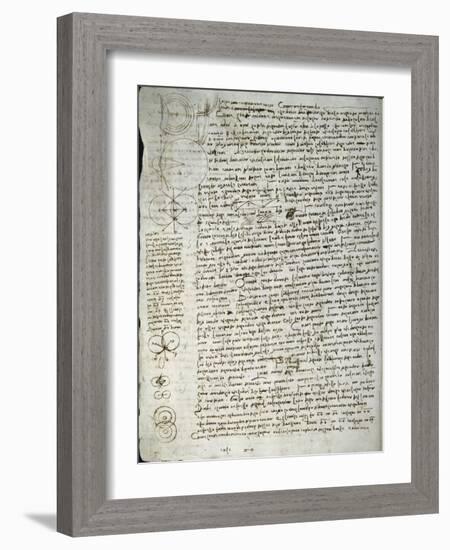 Codex Leicester: Science of Waves-Leonardo da Vinci-Framed Giclee Print