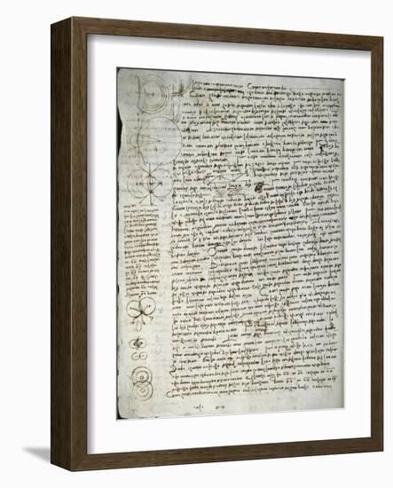 Codex Leicester: Science of Waves-Leonardo da Vinci-Framed Giclee Print