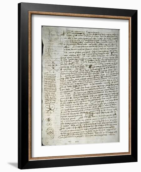 Codex Leicester: Science of Waves-Leonardo da Vinci-Framed Giclee Print