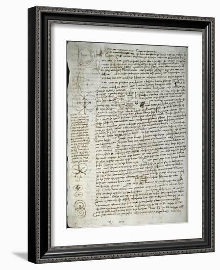 Codex Leicester: Science of Waves-Leonardo da Vinci-Framed Giclee Print