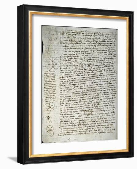 Codex Leicester: Science of Waves-Leonardo da Vinci-Framed Giclee Print