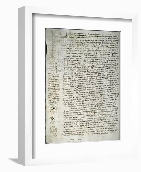 Codex Leicester: Science of Waves-Leonardo da Vinci-Framed Giclee Print