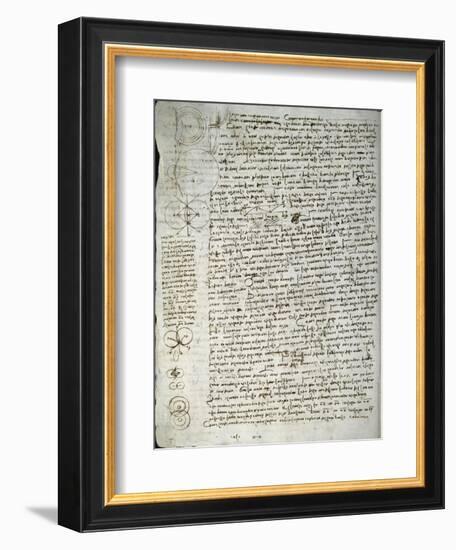 Codex Leicester: Science of Waves-Leonardo da Vinci-Framed Giclee Print