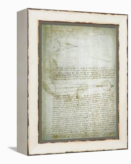 Codex Leicester: The Changing Earth-Leonardo da Vinci-Framed Premier Image Canvas