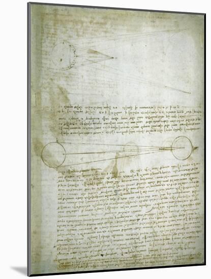 Codex Leicester: The Changing Earth-Leonardo da Vinci-Mounted Giclee Print