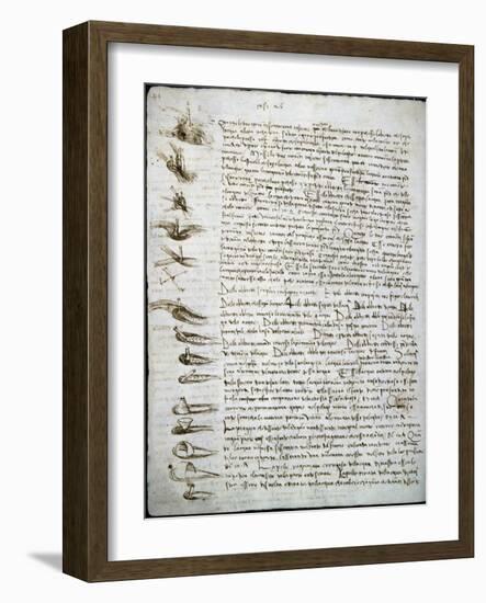 Codex Leicester: Water Flow-Leonardo da Vinci-Framed Giclee Print