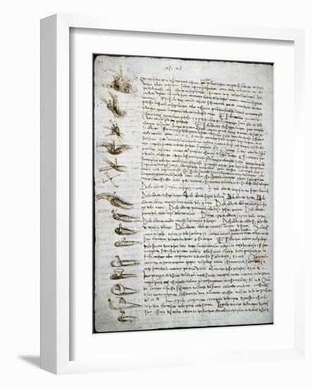 Codex Leicester: Water Flow-Leonardo da Vinci-Framed Giclee Print