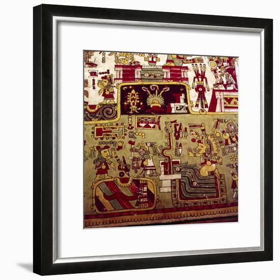 Codex Zouche-Nuttall is a pre-Columbian document of Mixtec pictography, 1200-1521-Unknown-Framed Giclee Print