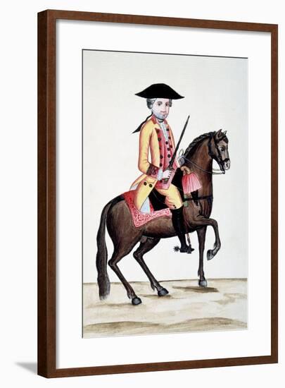 Codice Trujillo Del Perú. T.I. Personaje a Caballo, Palacio Real, Madrid-Baltasar Jaime Martínez Compañón-Framed Giclee Print