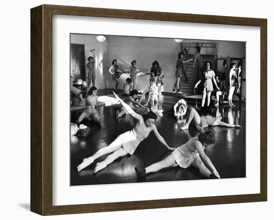 Coeds at the University of New Hampshire Performing Various Corrective Gymnasium Workouts-Alfred Eisenstaedt-Framed Photographic Print